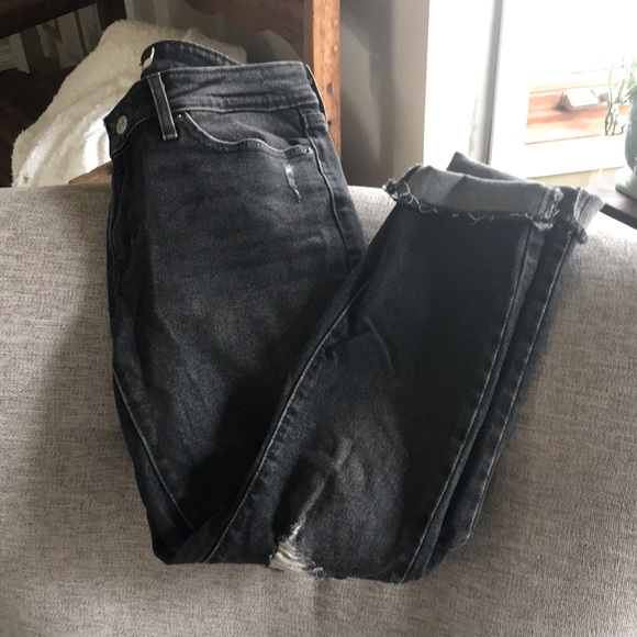 Ladies Levi Strauss 711 skinny jeans charcoal grey - Picture 1 of 12